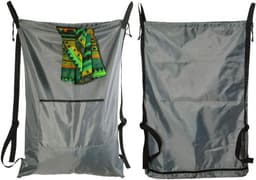 SnelShoppen - Reis Waszak, Vuilniszak voor Achter de Deur, Schouderopslag Waszak, Grijs, Lichtgewicht, Waterafstotend, Scheurvast, Grote Capaciteit — thumbnail 1