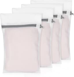 SnelShoppen - 4 stuks netwaszakken voor wasmachine 30 x 20 cm, waszak voor ondergoed, lingerie, sokken met veilige ritssluiting, duurzame polyester wa — thumbnail 1