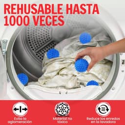 Wasdroger ballen 12 stuks - Natuurlijke wasverzachter - Vermindert kreukels - Voor drogen in wasmachine en droger - ShopVlot — thumbnail 3