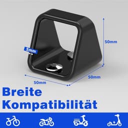 Kettinganker Beveiliging - Diefstalanker Muur - Voertuig Beveiligen - Zeer Veilige Klem - 5x5x5 cm - Zwart — thumbnail 4
