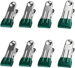 Metalen Wasknijpers - Kledingclips Hanger - Huishoudelijk Gebruik - Roestvrij Staal - 8 Stuks - Groente — thumbnail 1