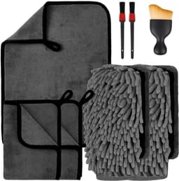 flintronic 8-delig Auto-reinigingsset, Autowashandschoenen, 600 GSM Microvezel Autowashandschoenen, 3 Microvezel Washandschoenen, 2 Microvezeldoeken voor Auto's met 2 Detail en 1 Schoonheidsborstel — thumbnail 1