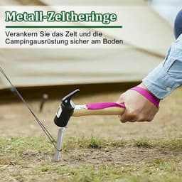 SnelShoppen - Pack van 12 Tentstaken, Grondankers 30 cm, V-profiel, Robuuste Metalen Grondspikes voor Camping, Tuin, Vissen en Avontuur — thumbnail 4