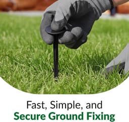 SnelShoppen - 50 Stuks Tuin Grondankers en Spijkers voor Wietdoek, UV-bestendig Kunststof, 100 mm Lengte, Roestvrij, Platte Kop voor Stabiliteit en Gr — thumbnail 2