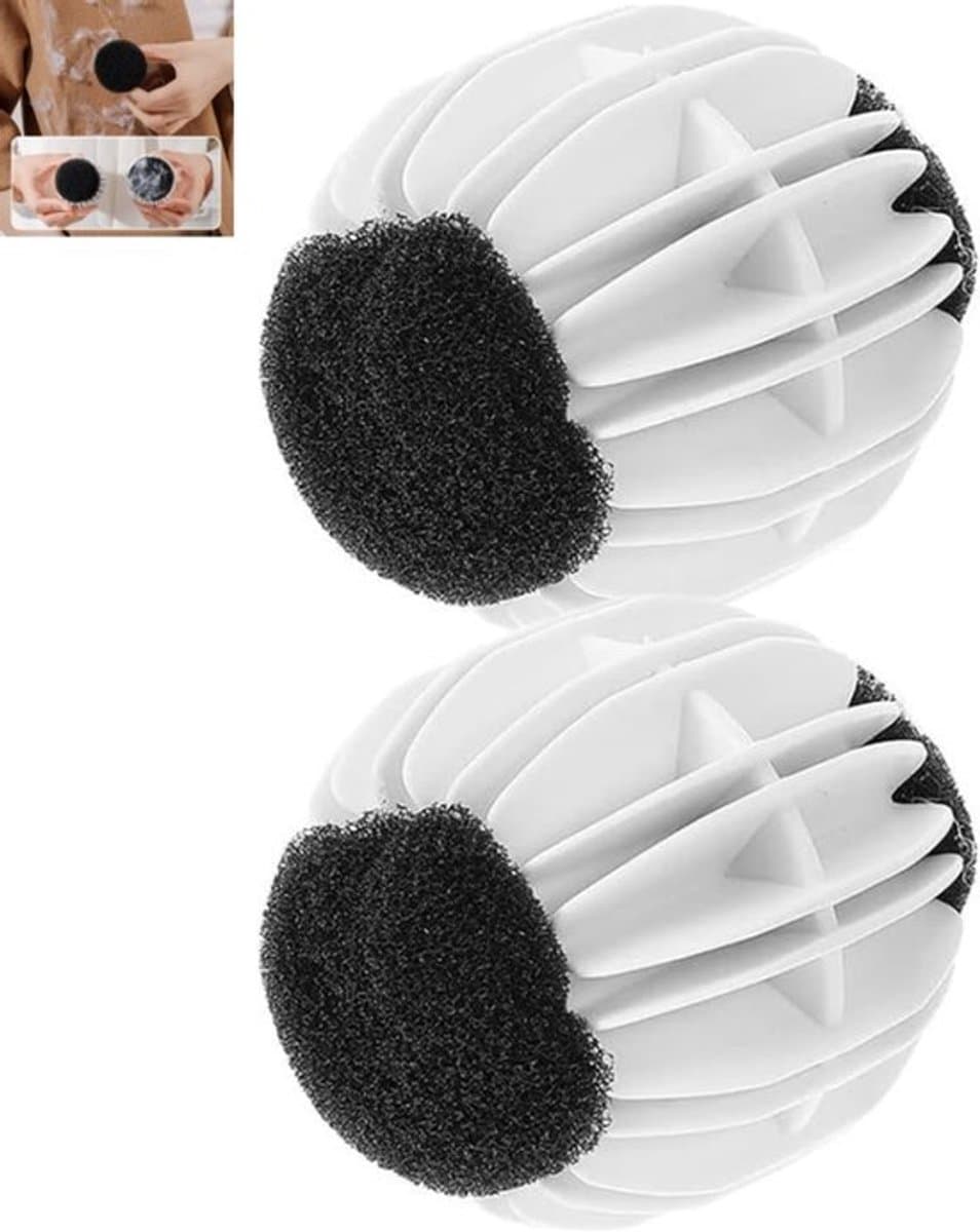 2 stuks - herbruikbare siliconen wasballen - wasmachineballen voor kleding - Voorkomen dat stoffen in de knoop raken en verbeteren de reiniging - voor wasmachine en droger - 7×6.1×4.4cm — afbeelding 1
