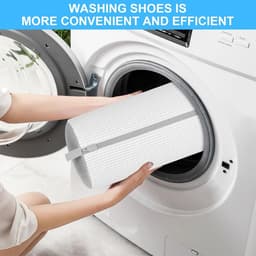 SnelShoppen - Shoe Washing Bag 2 Stuks - Wasmachine Schoenwaszak - Herbruikbare Waszak voor Schoenen met Rits - Bescherming tegen Schade en Kleuroverd — thumbnail 4