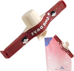 Voedselzak Clips - Keuken Organizer - Vers Houden - Met Schenktuit - 13.7 cm - Rood — thumbnail 1