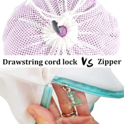 Update 4 Maten Agent Mesh Waszak voor Baby's Geen Fluorescerende Trekkoord Waszakken voor Wasmachine, Wasnet Zakken voor Reizen, Delicates, Ondergoed, Sokken, BH, Speelgoed Opslag — thumbnail 4