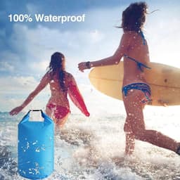tas, 10, 20, 40, 70, 90 liter, waterdichte zak, ultralichte droogzak, waterdichte watersporttassen voor kajakken, strand, zwemmen, kamperen, wandelen, geel, 20L — thumbnail 5