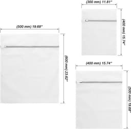 Waszakken Set van 9 - Waszakken met Ritssluiting - Waszakken voor Wasmachine - Waszakken voor Ondergoed - Waszakken voor Handdoeken - Lichtgrijs Polyester - Wasnetjes — thumbnail 3