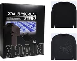 Textielverf Vellen - Kleurherstel Bladen - Kleding Opfrissen - Universele Wasmachine Geschikt - 15 Stuks - Zwart