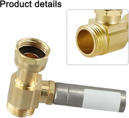 Waterslagdemper Messing - Waterhamer Stopper - Leidingen Beschermen - Effectieve Geluidsvermindering - 3/4 inch - Metallic — thumbnail 4