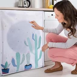 IBBO® - Wasmachine hoes - Wasmachine hoover - Wasmachine beschermer - Wasmachine overtrek - Waterdichte bescherming - Wasdroger beschermhoes - Hoes Cactus — thumbnail 5