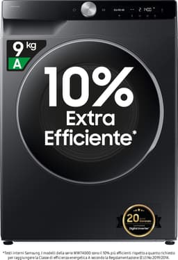 Samsung WW90DG6U85LB - Wasmachine - A-label - 9 Kg - Zwart - Ai Eco bubble - Stoom - Super Speed - SpaceMax — thumbnail 5