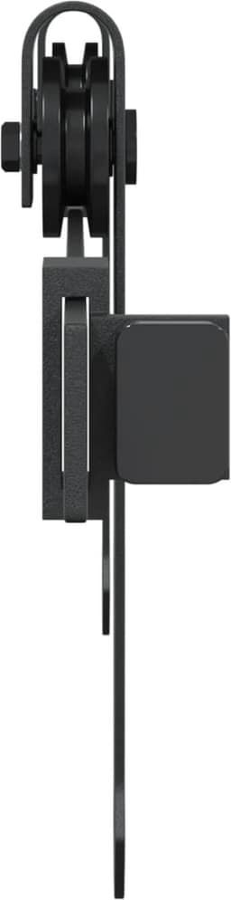 vidaXL - Ophangset - voor - minischuifdeur - 122 - cm - koolstofstaal - zwart — thumbnail 4