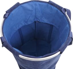 Wasmand MCW-C34, Wasmand Waszak Wasmand met trekkoord, handvat 55x39cm 65l ~ koord blauw — thumbnail 3