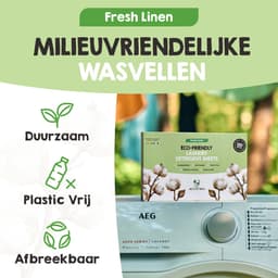 Mr. Green Mind Wasstrips ECO 240 Wasbeurten Fresh Linen Wasmiddel Milieuvriendelijke Wasstrips Wasmiddel Voordeelverpakking incl. wasverzachter — thumbnail 5