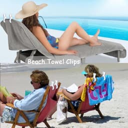 10 stuks grote wasknijpers, handdoekklemmen, winddicht, strandlaken, clips, kunststof wasknijpers, strandhanddoekklemmen voor strand, zwembad, dagelijks wasgoed, badhanddoek — thumbnail 2