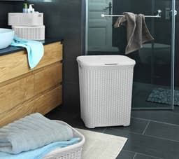 Curver Style Wasmand met Deksel - 60L - 2 stuks - Wit — thumbnail 3