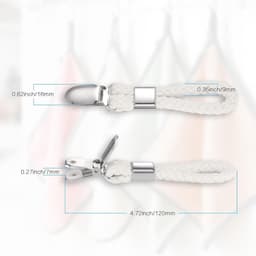 6 stuks handdoekclips - metalen theedoekhaken - geweven katoen - stevige hangende clips - theedoekhouders - opbergclips - ophangen van kleding - theedoek - strandhanddoek - haken - keuken — thumbnail 2