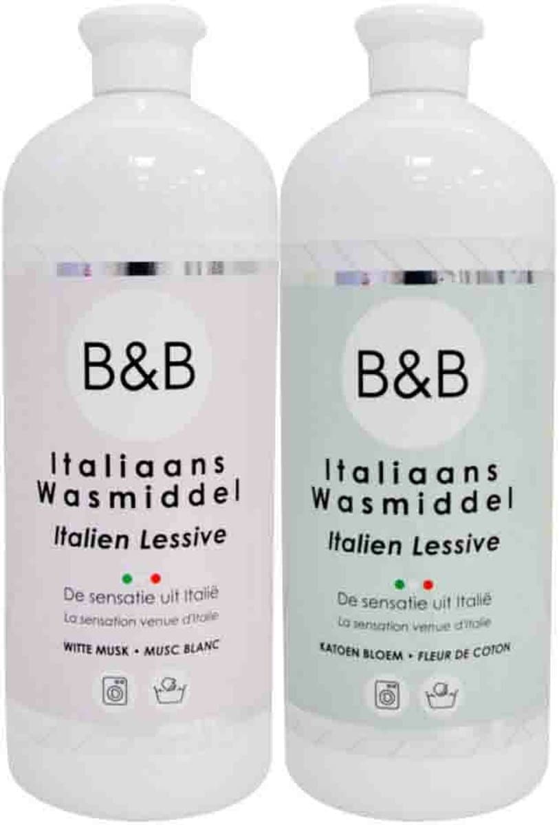 B&B Italiaanse Wasparfum Wasmiddel Witte Musk & Katoen Bloem Pakket — afbeelding 1