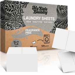 My Little Laundry Wasstrips - 120 Wasbeurten - Ongeparfumeerd - Wasmiddel Wasvellen Wasdoekjes Wasmiddeldoekjes Detergent Sheets Laundry Strips — thumbnail 1