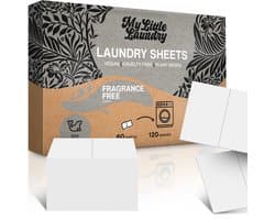 My Little Laundry Wasstrips - 120 Wasbeurten - Ongeparfumeerd - Wasmiddel Wasvellen Wasdoekjes Wasmiddeldoekjes Detergent Sheets Laundry Strips