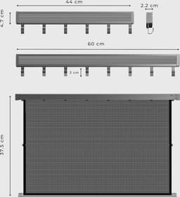 Uittrekbaar wandgemonteerd wasrek - Ruimtebesparend - 1 stuk - Zwart - Ruimtevaart-aluminium - 44 cm — thumbnail 3