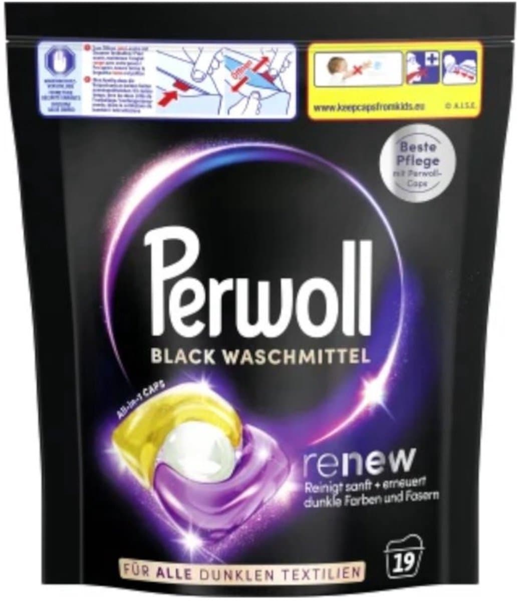 Perwoll - Wasmachinecapsules - Donkere Was - 19 Wasbeurten — afbeelding 1