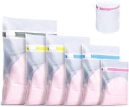 IMPERATORIS® Waszakjes voor Wasmachine - Bescherming voor Fijne Was en Schoenen - Mesh Wasnet met Rits - Voorkomt Slijtage - Set van 7 - Rosé - 40 x 50 cm — thumbnail 1