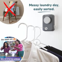 Retractable Clothesline for Indoor and Outdoor Use - Extendable 4.2m Drying Rack — thumbnail 4