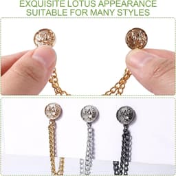 6-pack magnetische kledingclips voor het steviger maken van kledingtaille - multifunctionele clips voor het decoreren van kleding - lotus design — thumbnail 5