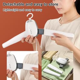 Draagbare Wasdroger – Elektrische Wasdroger 130W - Met afneembare hanger en schoenendroger – Compacte reisdroogmachine - Kleine droger - Draagbaar - voor appartement, vakantie en dagelijks gebruik — thumbnail 5