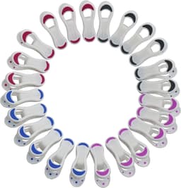 Set van 24 Zachte En Duurzame Wasknijpers Blauw — thumbnail 3