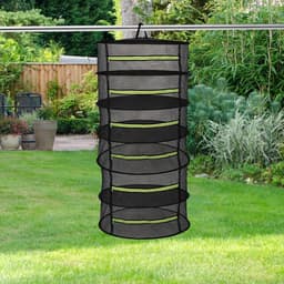 Drying Net for Herbs - 6-Ply Herb Dryer - Hanging Drying Rack with Zip - Foldable Hanging Drying Net for Plants - Spices - Vegetables (6 Layers) — thumbnail 2