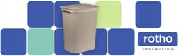 Rotho BRISEN 50L wasmand met deksel - beige kunststof — thumbnail 4