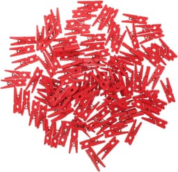 100 Stuks Mini Houten Knijpers voor Foto's, Knutselen en Decoratie — thumbnail 1