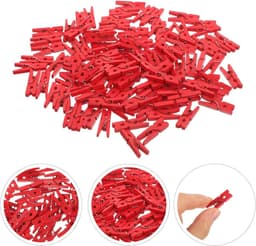 100 Stuks Mini Houten Knijpers voor Foto's, Knutselen en Decoratie — thumbnail 5