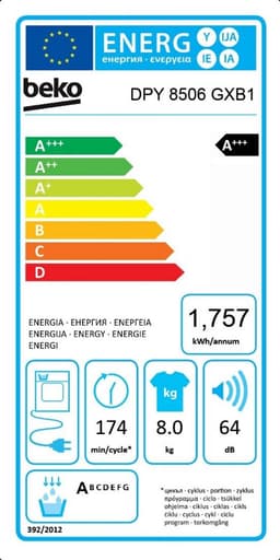 Beko DPY8506GXB1 - Warmtepompdroger — thumbnail 2