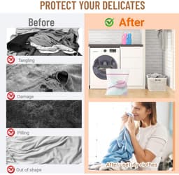 Unyqoos® Set van 6 waszakken voor bescherming van delicate kledingstukken in de wasmachine — thumbnail 3