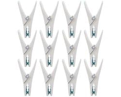 Orion - Plastic Was Knijpers - 12 stuks - Blauw en Wit - Sterk en Duurzaam