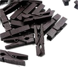 Houten Wasknijpers - 100 Stuks, Mini Gekleurde Clips voor Foto's en Decoratie, 3,5 cm — thumbnail 1