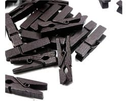 Houten Wasknijpers - 100 Stuks, Mini Gekleurde Clips voor Foto's en Decoratie, 3,5 cm