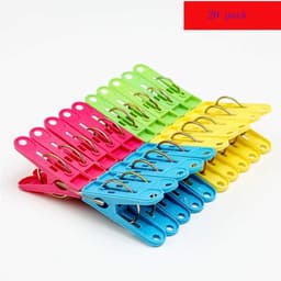 20 Plastic Hanger Clips voor Wasknijpers en Afdichtingsclips - 4 Kleuren - PP Materiaal — thumbnail 4