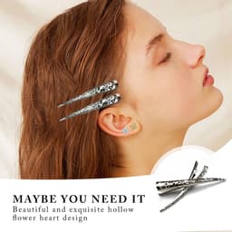 4x Professionele Metalen Haarclips Duckbill - Sterke Anti-Slip Kapper Klemmen — thumbnail 2