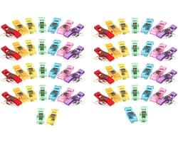 Grote set stoffen clips neonkleuren 60 stuks voor naaien en quilten