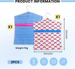 2 Stuks Ophangbare Wasknijperzakken voor een Opgeruimde Waslijn — thumbnail 5