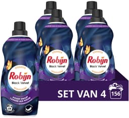 Robijn - Klein & Krachtig Wasmiddel Black Velvet 39 Wasbeurten - 4 x 1,19 liter - Voordeelverpakking — thumbnail 1