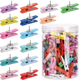 Kleurige Houten Push Pins Clips voor DIY en Creatieve Decoratie — thumbnail 1