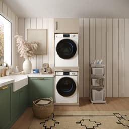 Wasophoogte® Wasmachine Kast Sydney - Wasmachine verhoger - Wasmachine ombouw - 700(D)*665(B)*2350(H) mm - Taupe — thumbnail 4